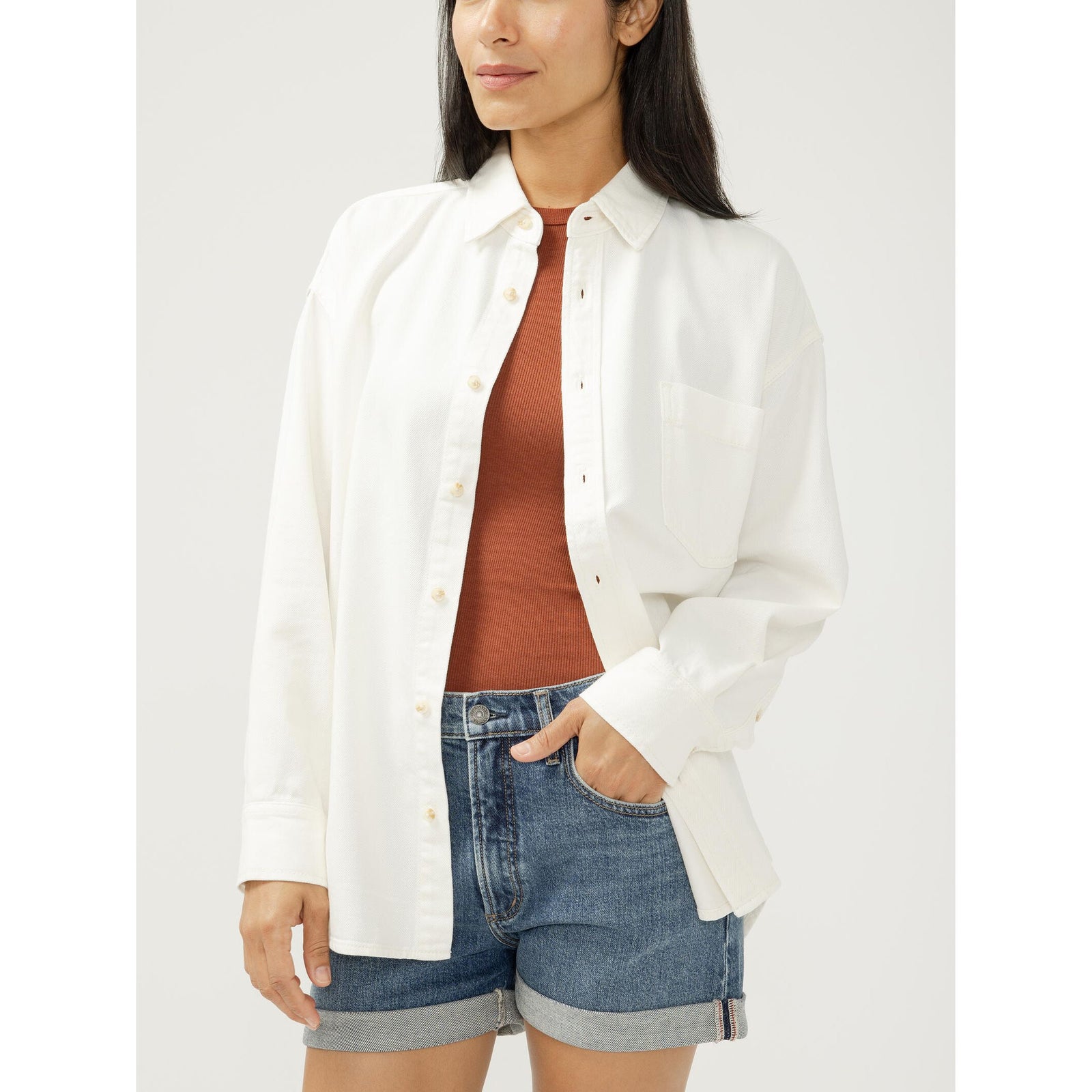 Silver Relaxed Fit Beach Shirt