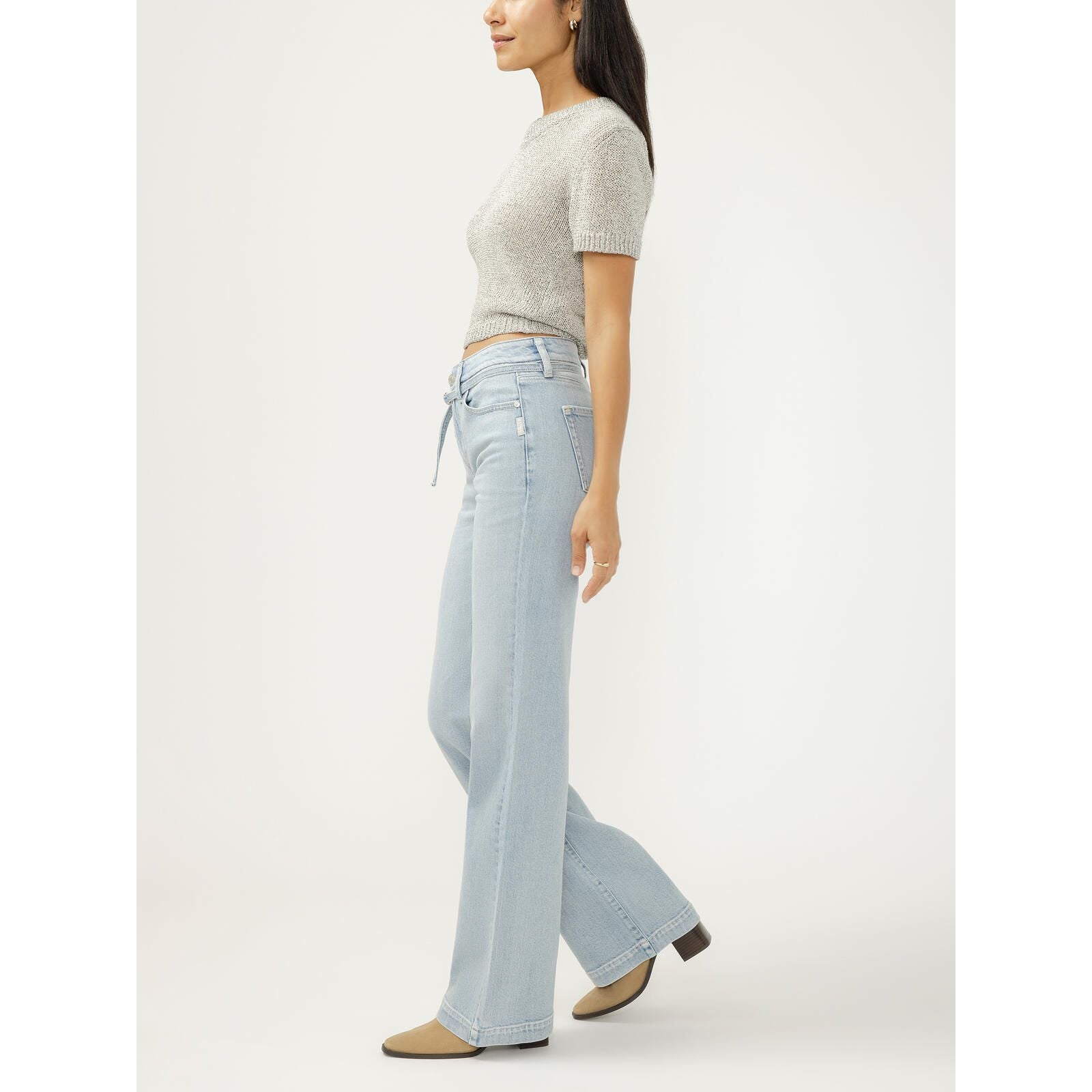 Silver Avery Trouser in Sycamore
