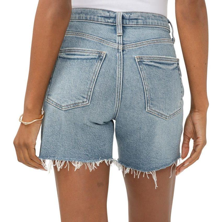 Sleek and stylish, the Silver Highly Desirable Long Shorts feature a flattering fit in medium-light indigo wash.