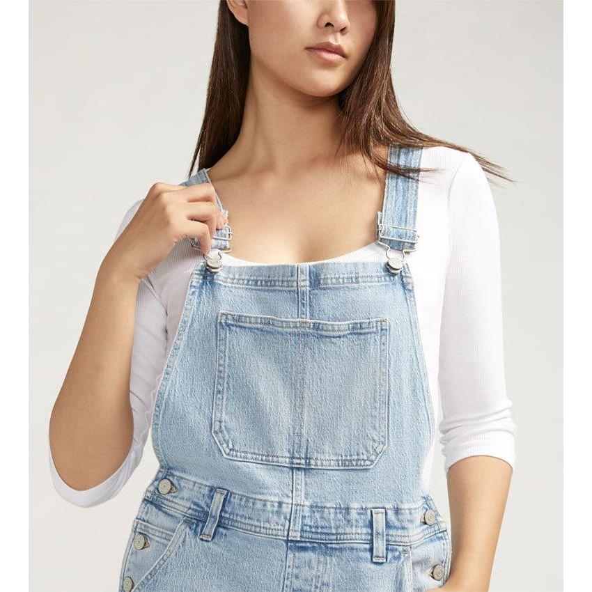 Explore vintage vibes with the Silver Shortalls Indigo, featuring adjustable straps and a light indigo wash for spring!