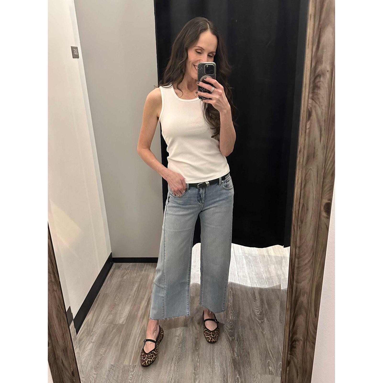 Silver Suki Wide Leg Cropped in West End
