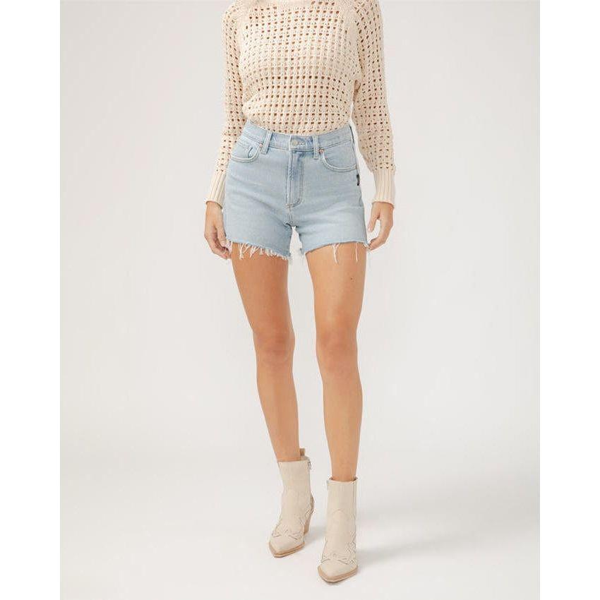 Stylish and comfortable, the Silver Sure Thing Shorts feature a flattering slim fit and mid-rise design for all body types.