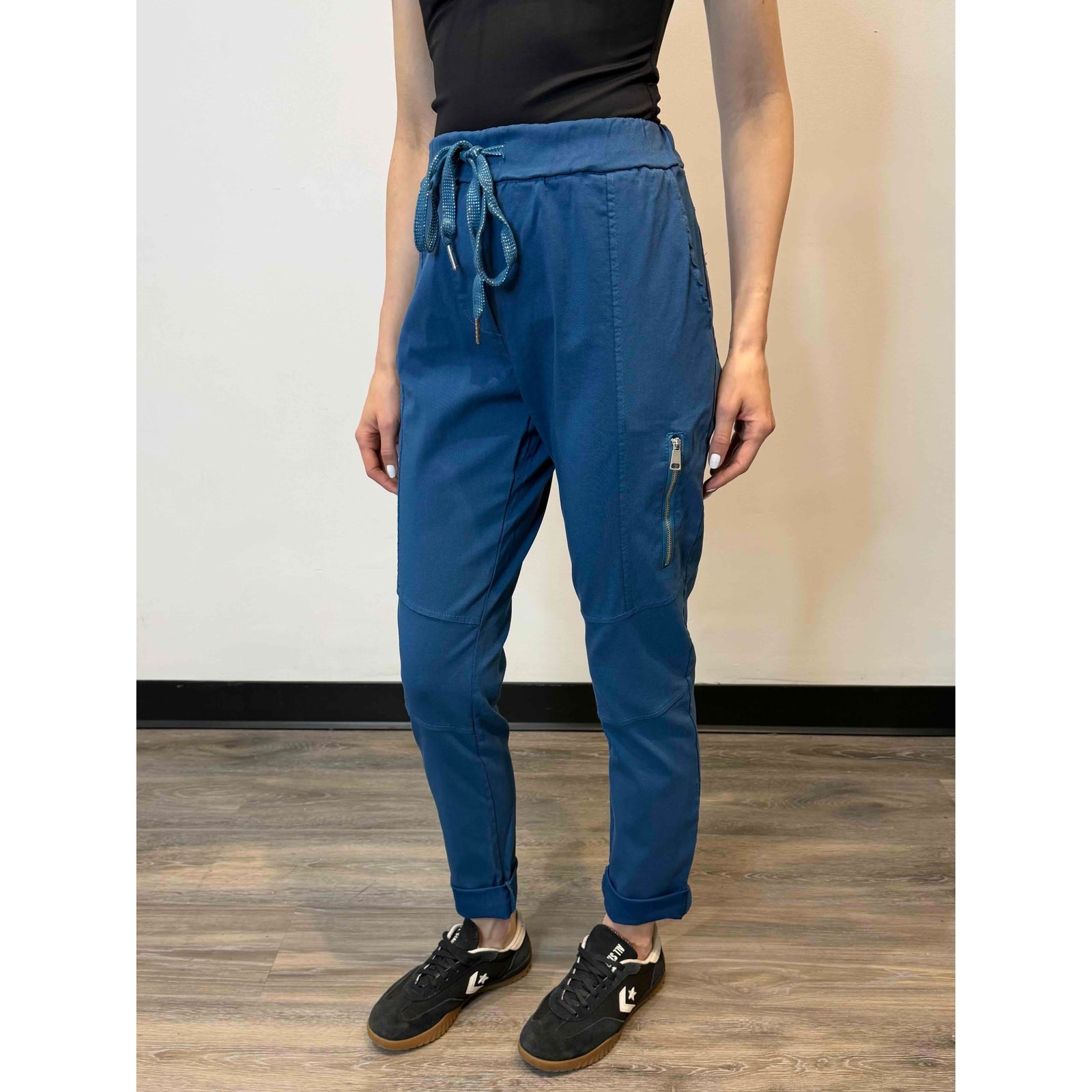 Sorella Pant with Zipper Detail Slate Blue