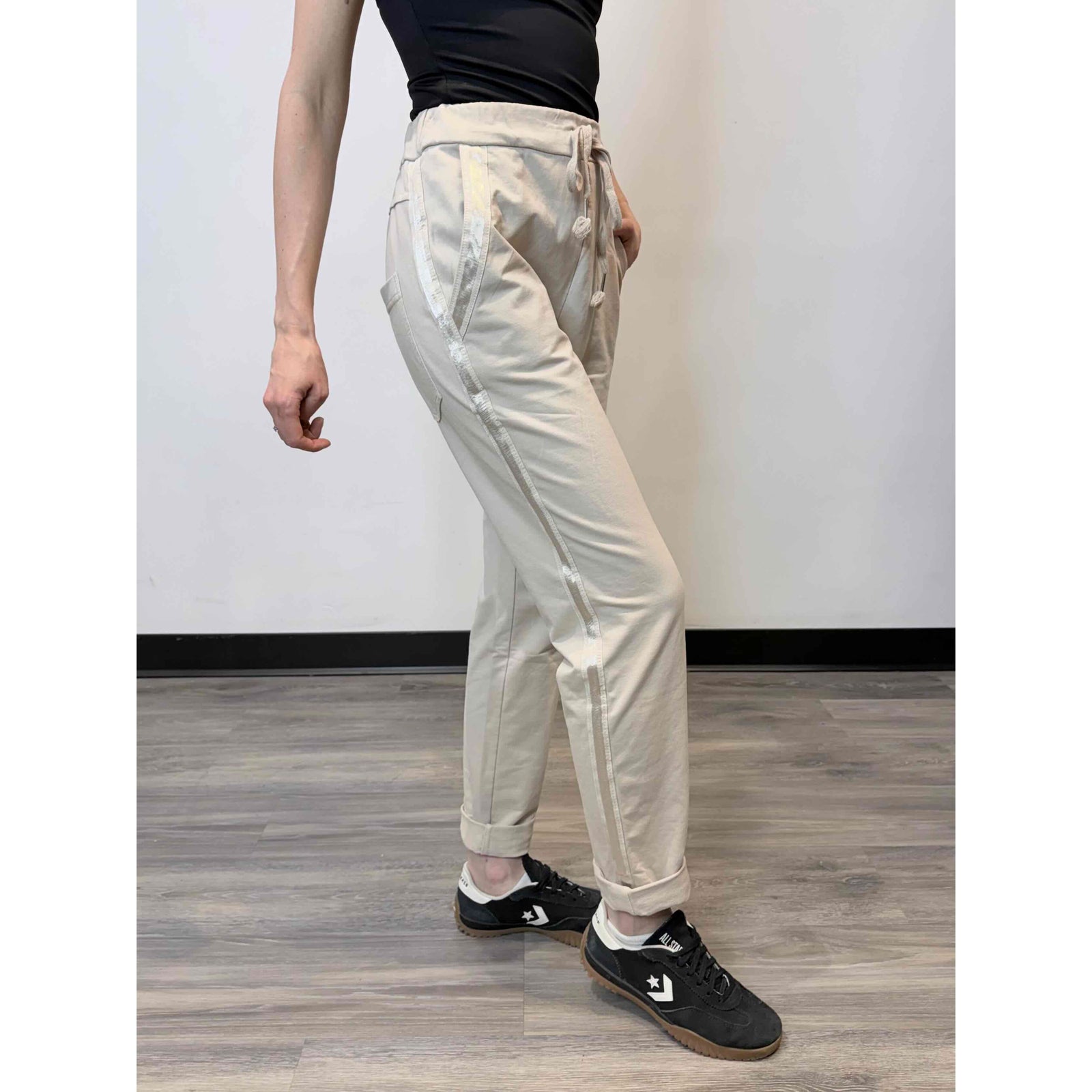 Sorella Tuxedo Stripe Crop Pant