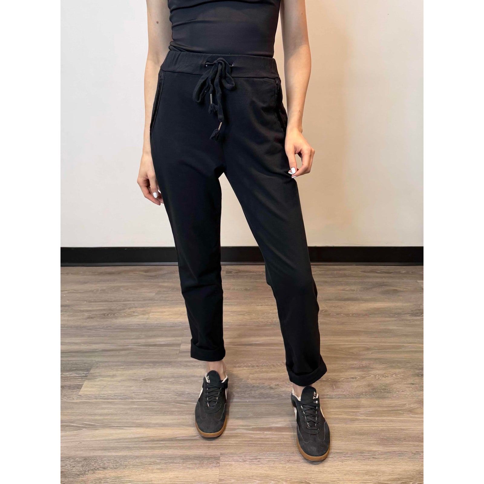 Sorella Tuxedo Stripe Crop Pant