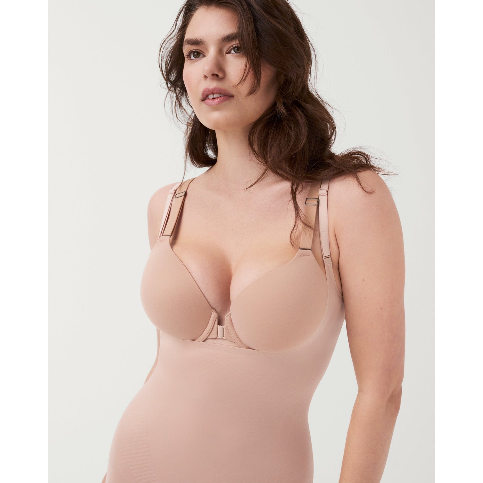 Spanx Spanx Invisible Shaping Open Bust Mid-Thigh Body Suit