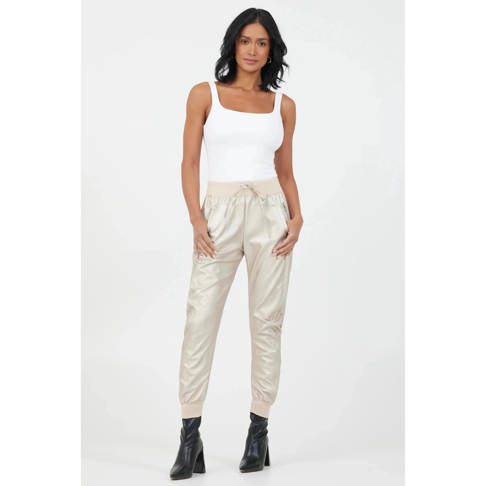 Suzy D Suzy D Vegan Leather Joggers