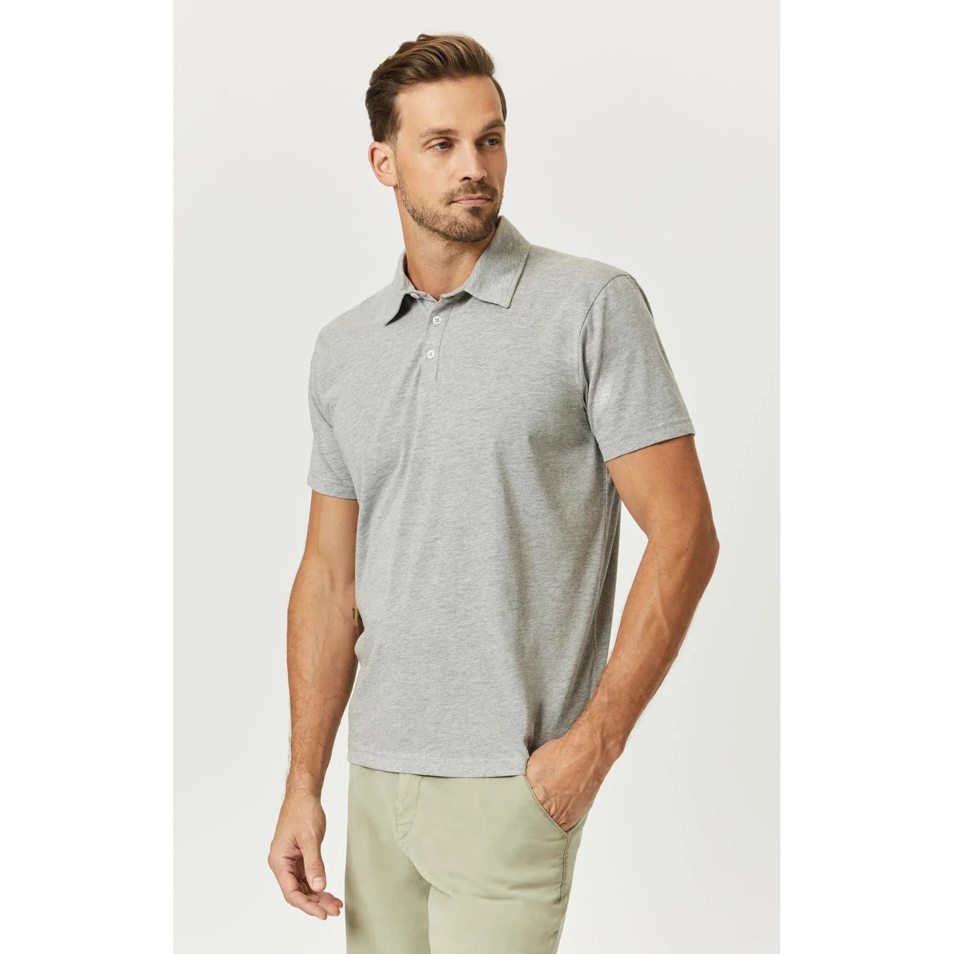 Underground Clothing Grey Melange / S Mavi Polo Shirt