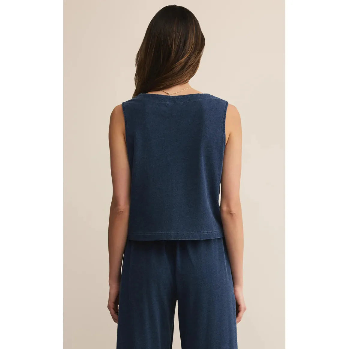 Z Supply Solace Jersey Denim Top