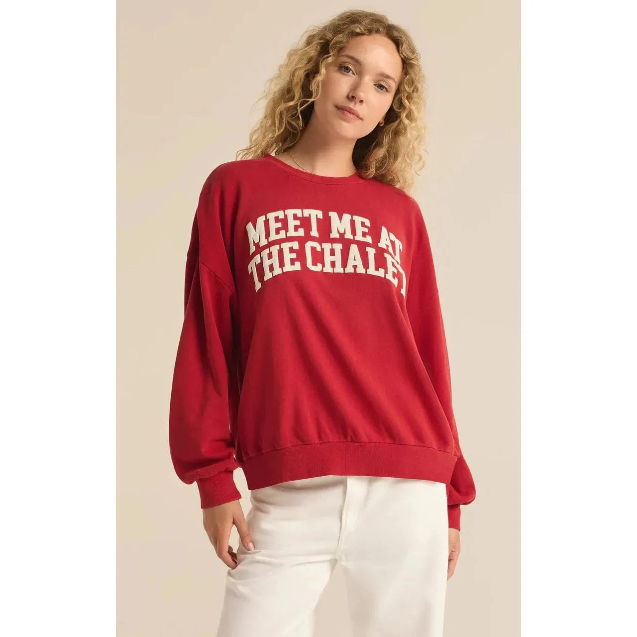 Z SUPPLY Red / XS Z Supply Chalet Sunday SweatShirt