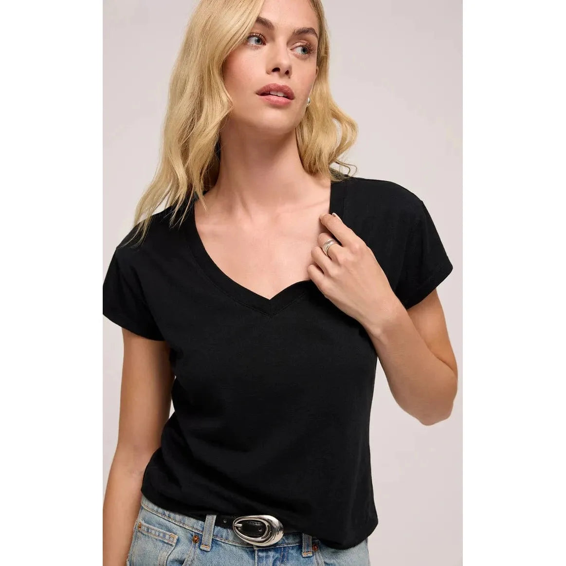 Elevate your style with the Z Supply Modern Jersey V-Neck Tee, a perfect blend of comfort and casual elegance.