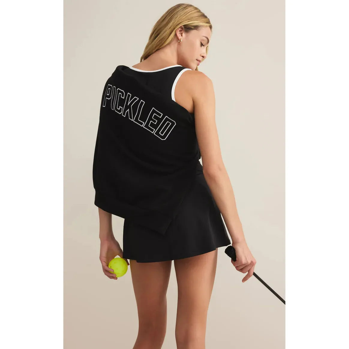 Stylish Z Supply Pickled Sweat Shirt features a "Pickled" design, perfect for casual wear or sports activities.