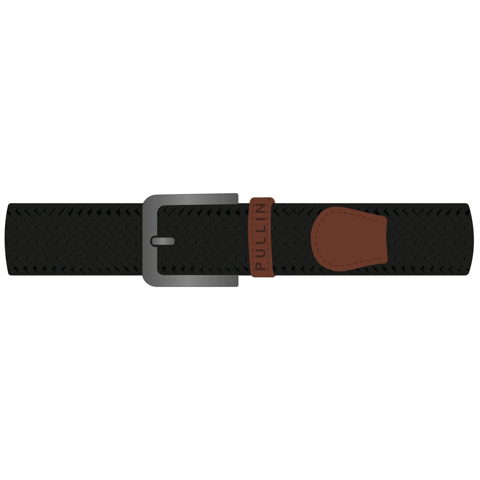 Pullin Black / M-L Pullin Leather Belt