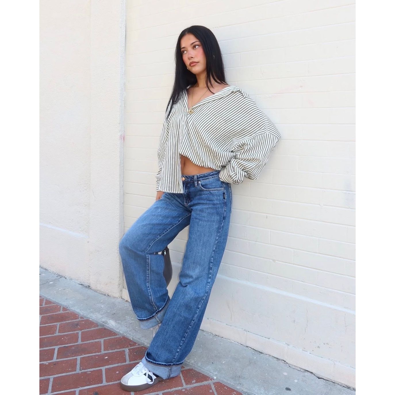 Silver Loose & Low Rise Straight Leg in Folly