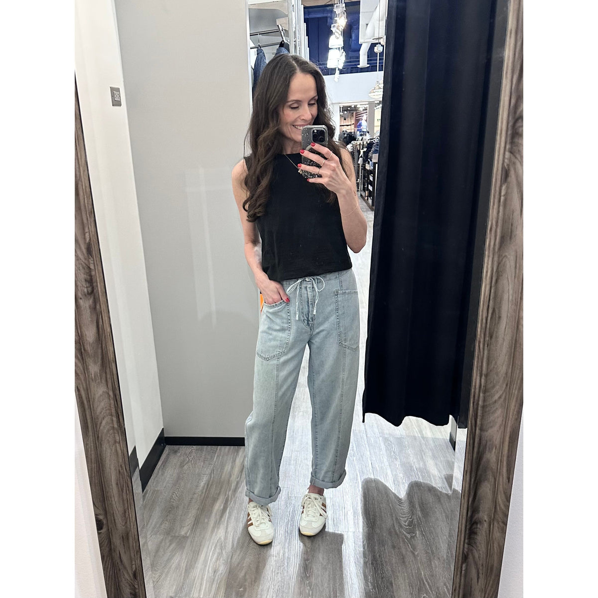 Daze Villa Drawstring Barrel Pant in Wildcard