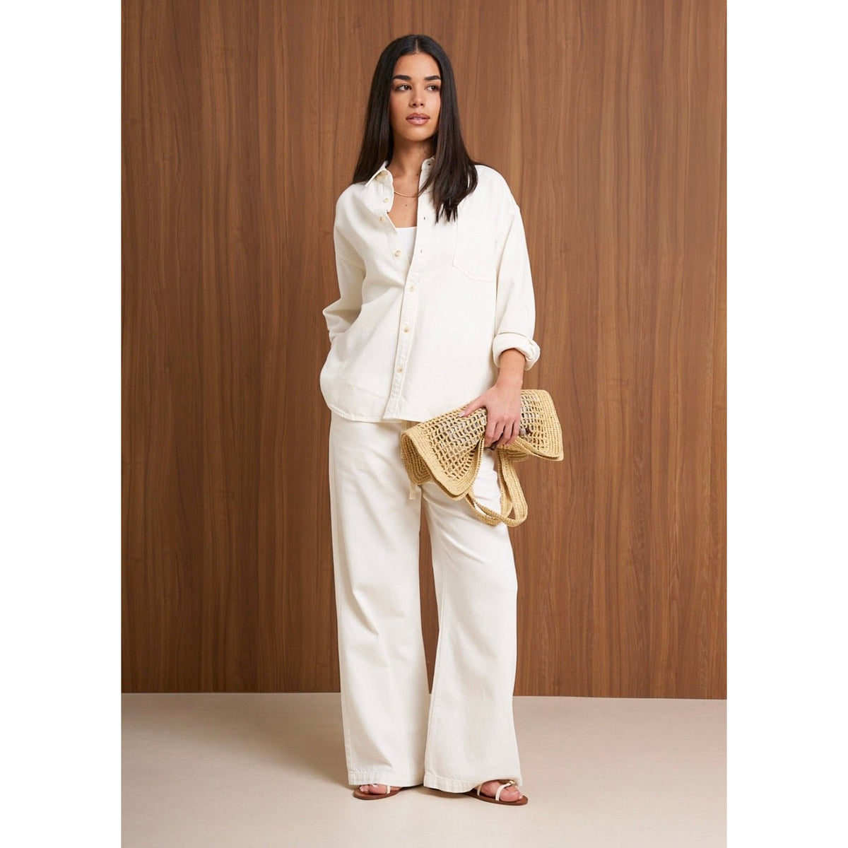 Silver Relaxed Fit Beach Shirt