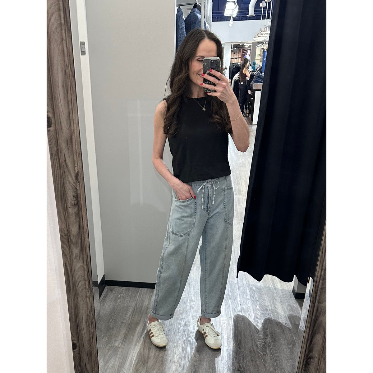 Daze Villa Drawstring Barrel Pant in Wildcard