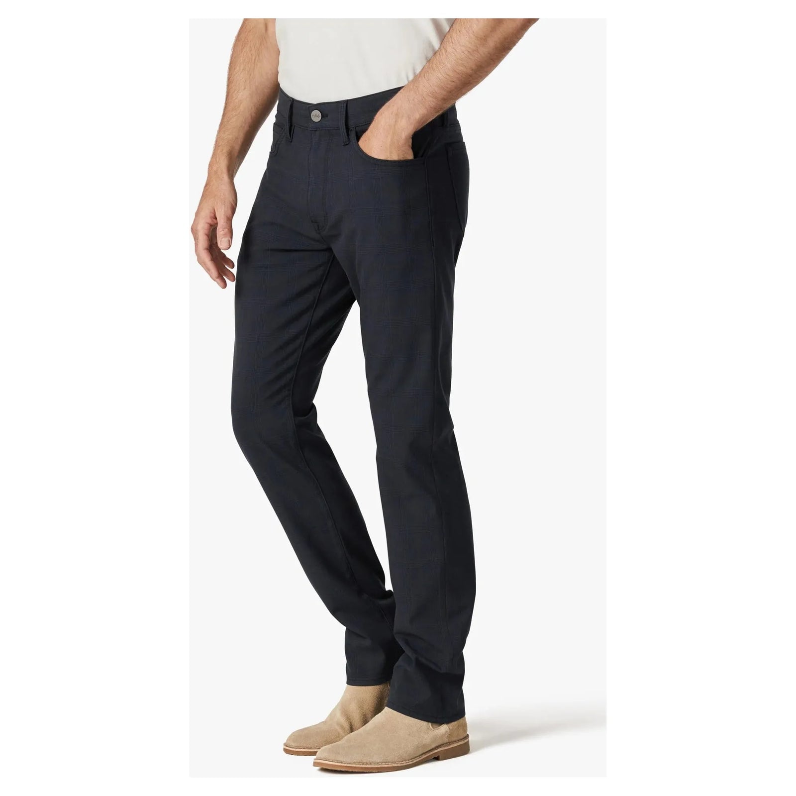 34 Heritage 34 Heritage Cool Elite Navy Checked Pants