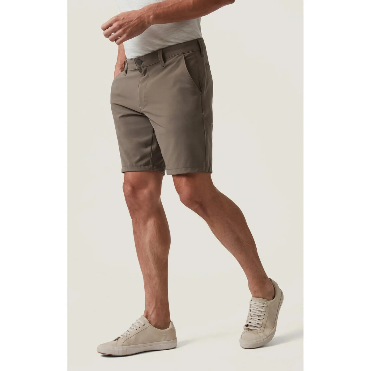 Stylish 34 Heritage Arizona Commuter Luxe Short in taupe, perfect for elevating your summer wardrobe.