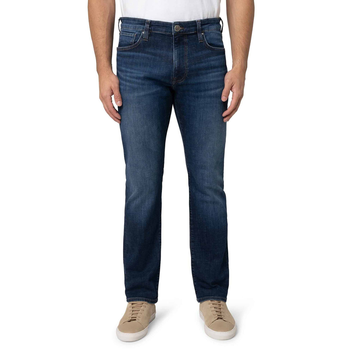 34 Heritage Camino Deep Brushed Vintage jeans in premium recycled denim, mid-rise with a relaxed straight leg.