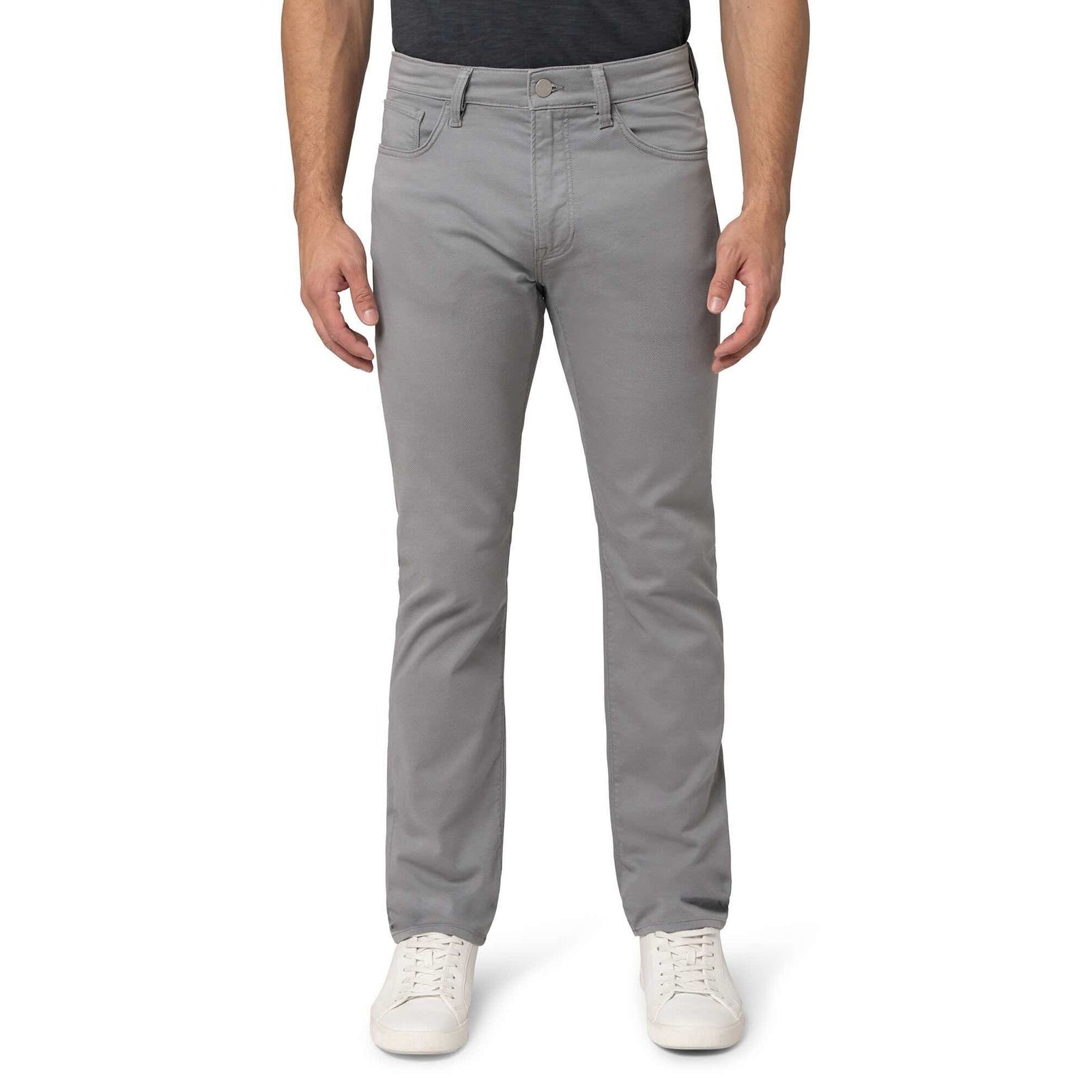 34 Heritage Courage Pewter CoolMax Pants for men in pewter grey with breathable fabric for all-day comfort.