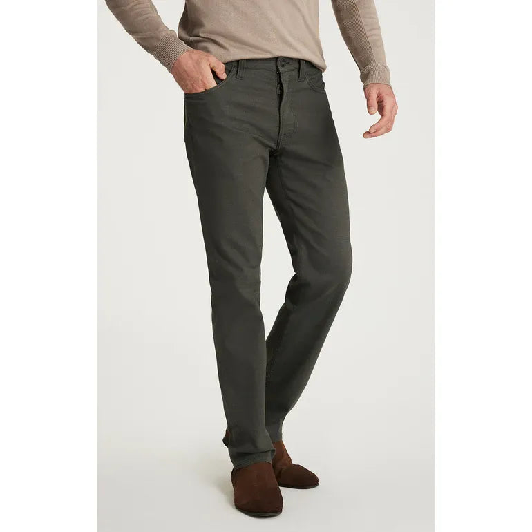 34 Heritage Courage Peat Coolmax Pants in charcoal gray worn by a man; breathable, moisture-wicking, tailored fit.