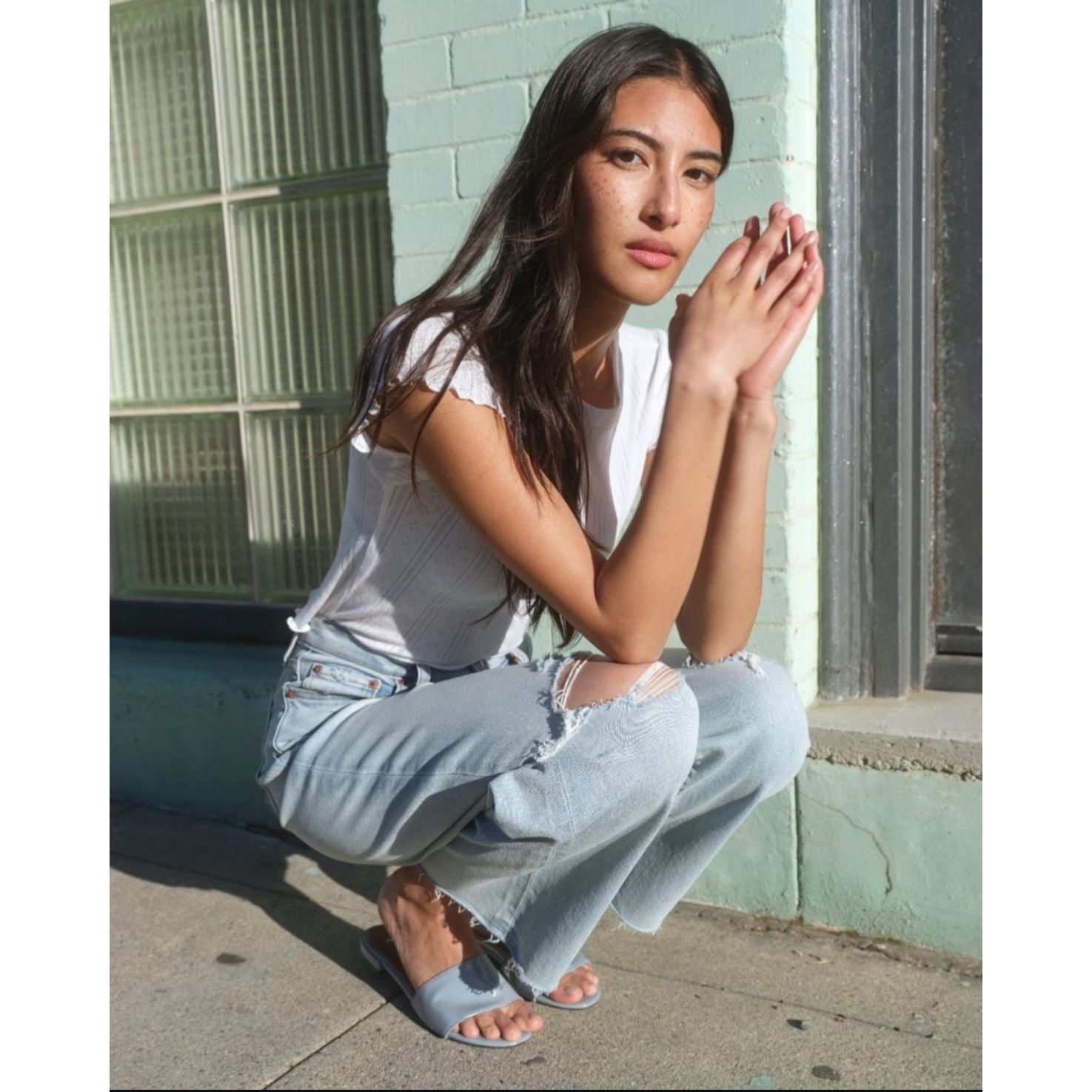 Daze Pleaser High Rise Wide Leg Ankle in Charisma