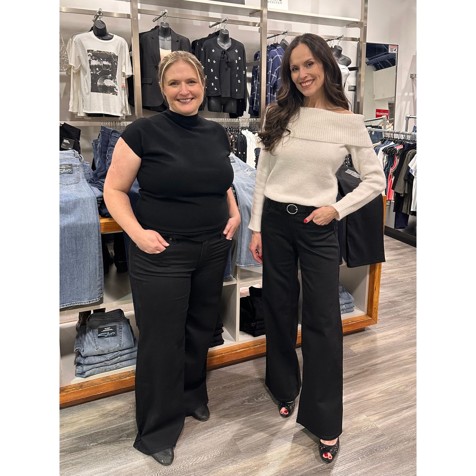 Silver Suki Wide Leg Black