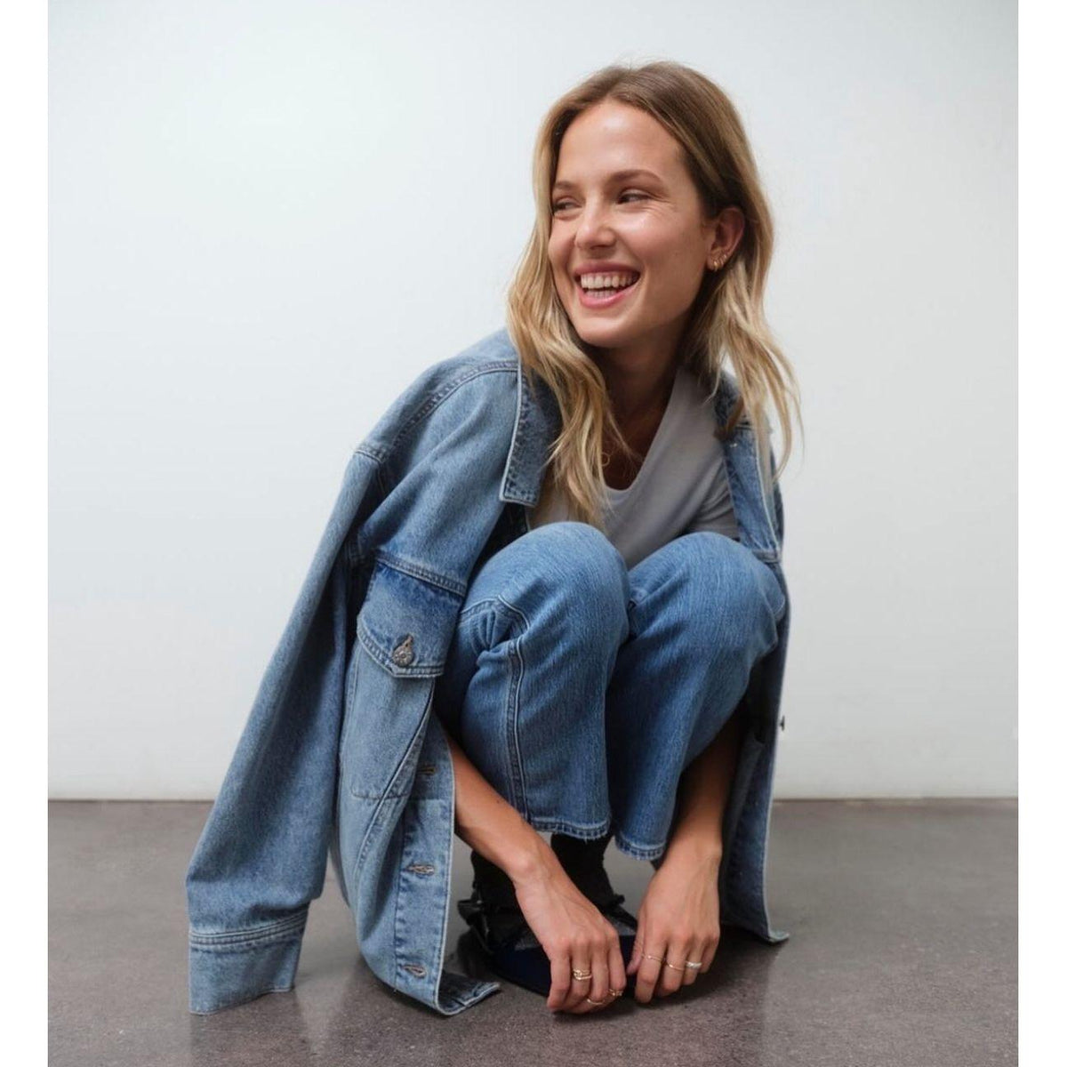 Daze Beau Boyfriend Denim Jacket in Later