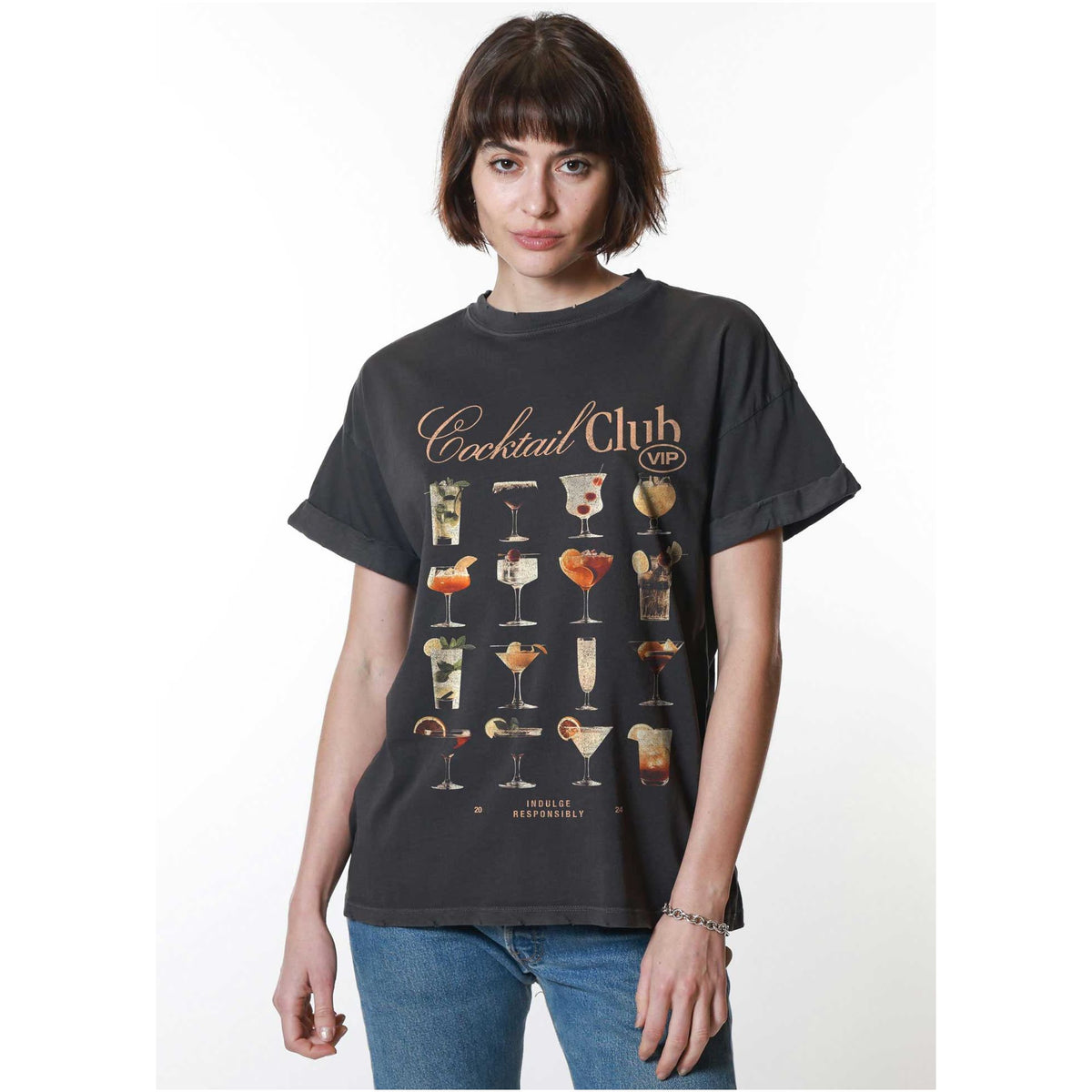 Girl Dangerous Cocktail Club Boyfriend Tee