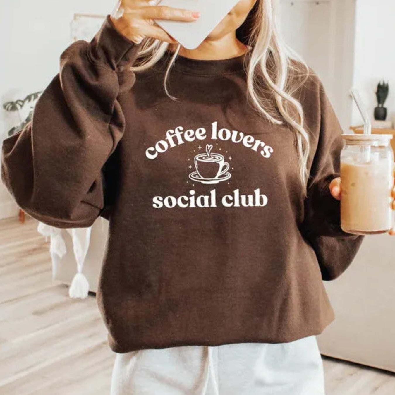 Coffee Lovers Social Club Crew Sweater