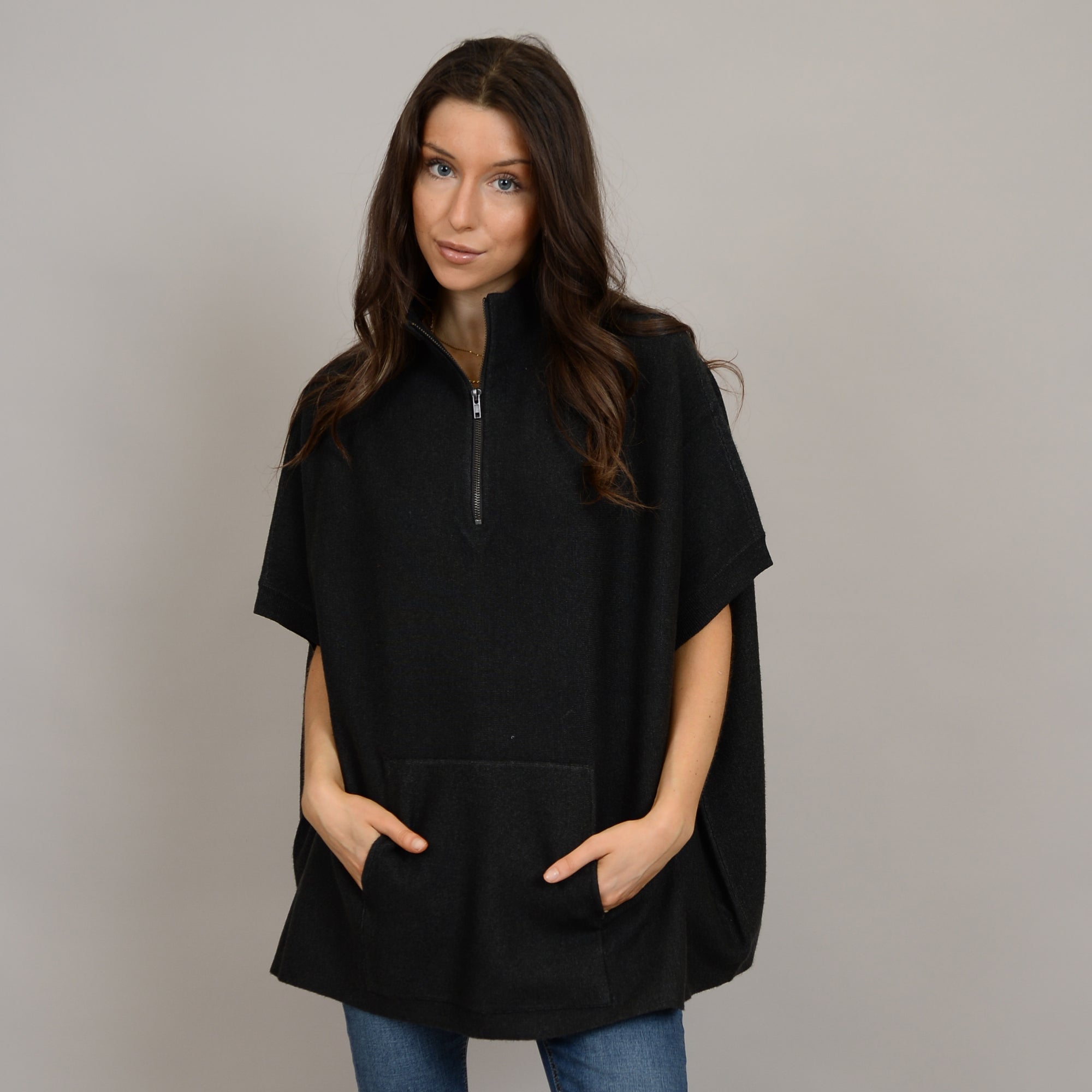 Cosima Sleeveless Funnel Poncho