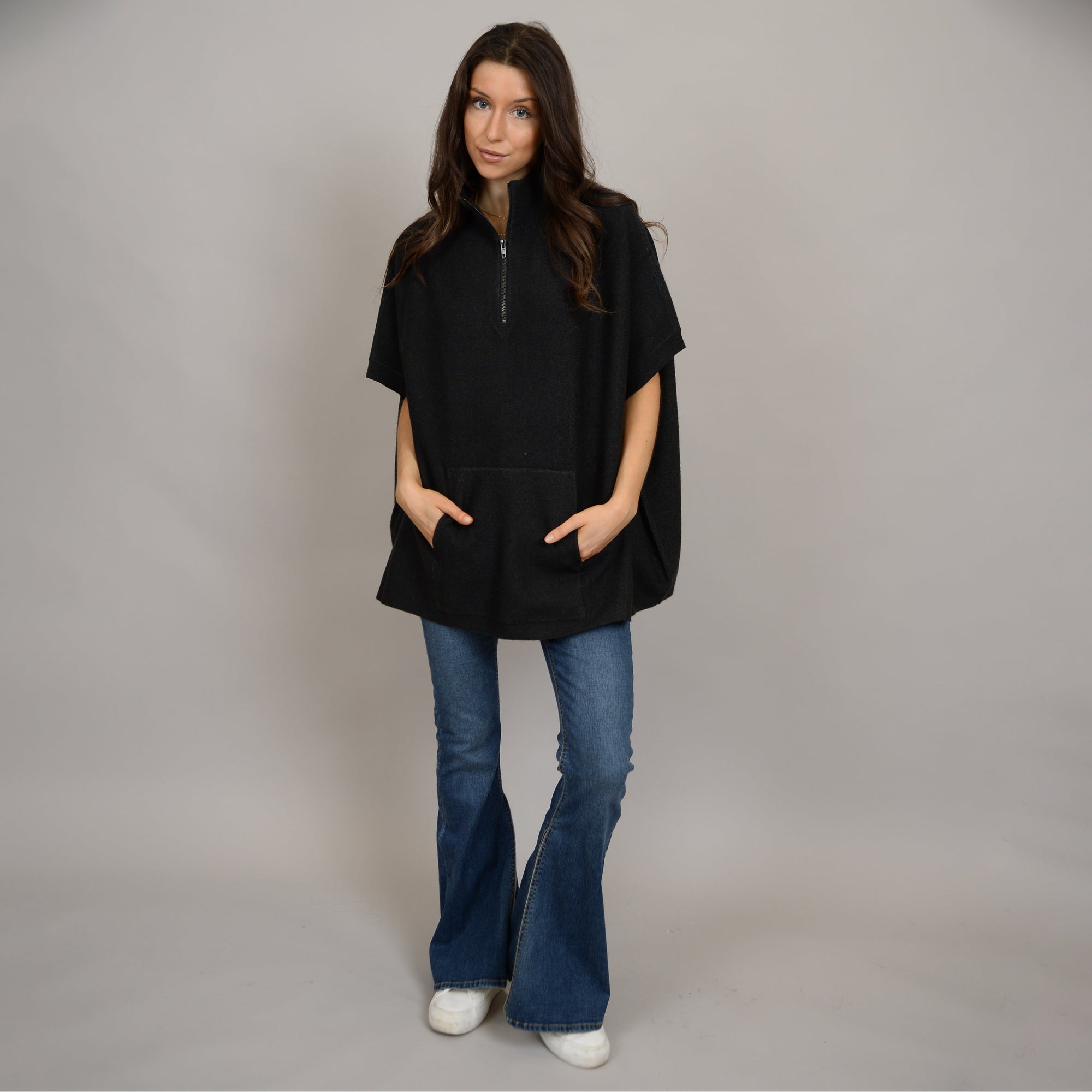 Cosima Sleeveless Funnel Poncho