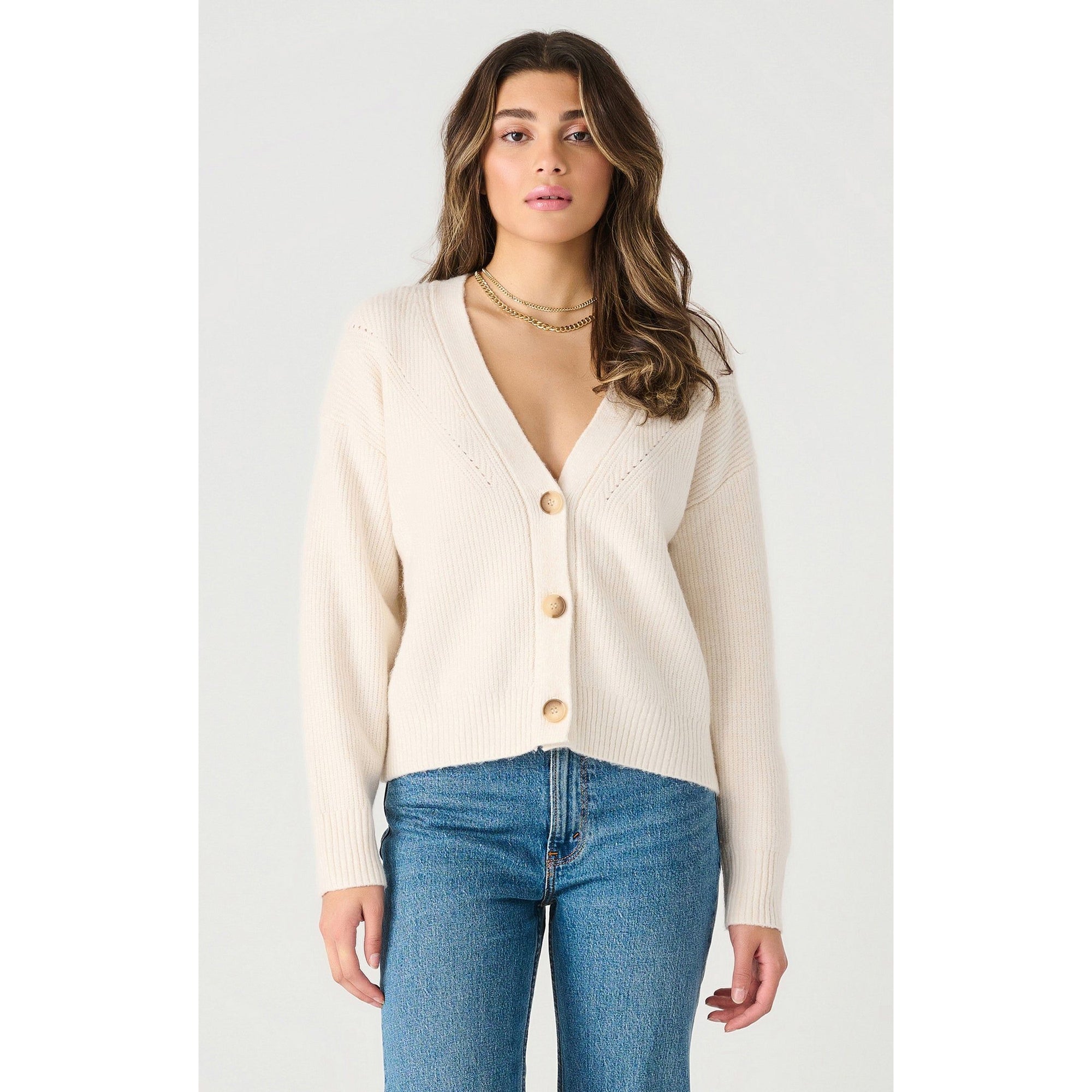 Dex Long Sleeve Button Front Cardigan