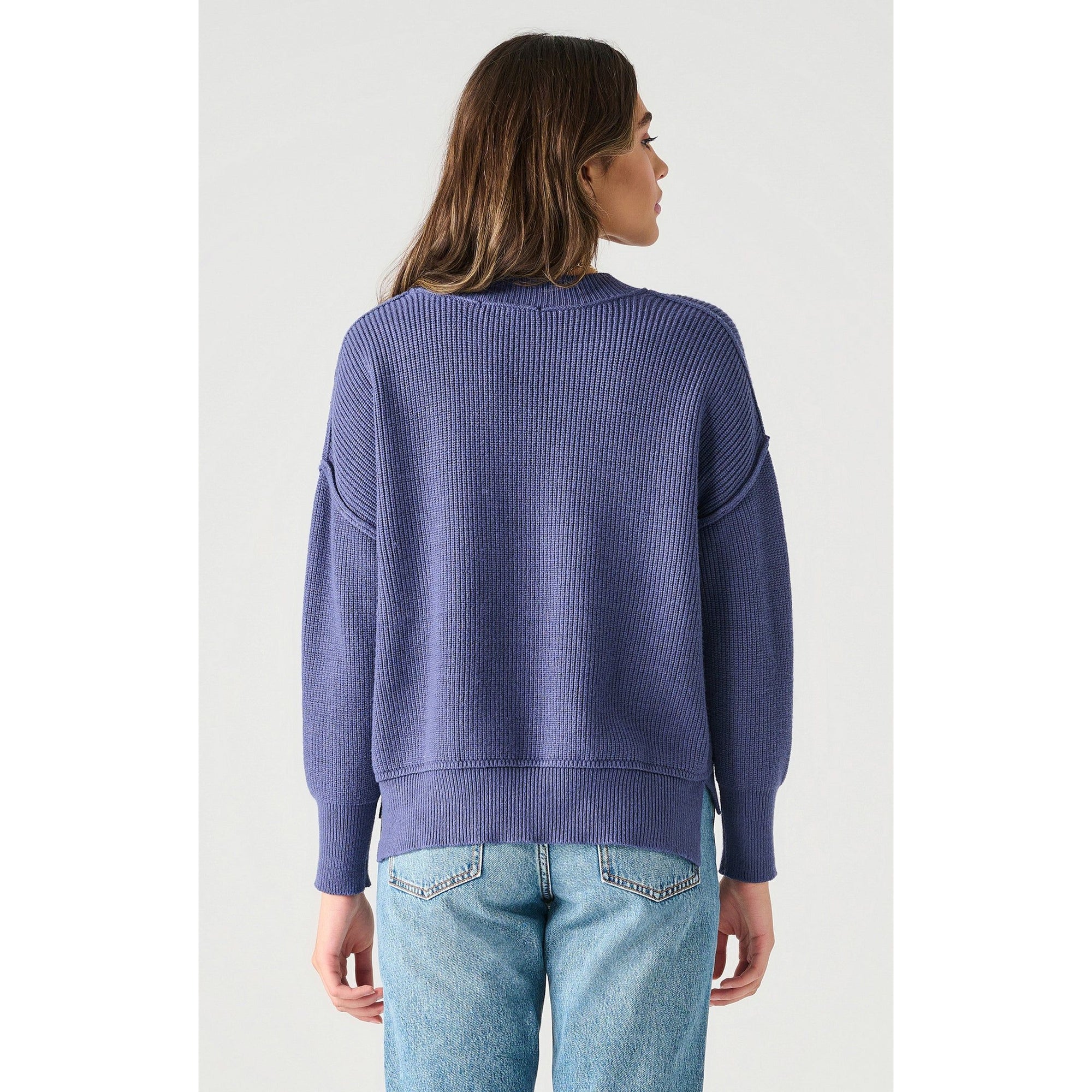 Dex Long Sleeve Drop Shoulder Mock Neck Sweater