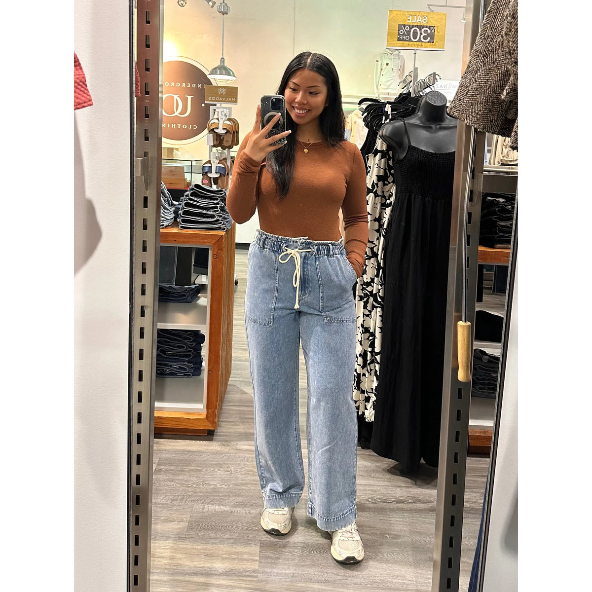 Dex Wide Leg Denim Pants