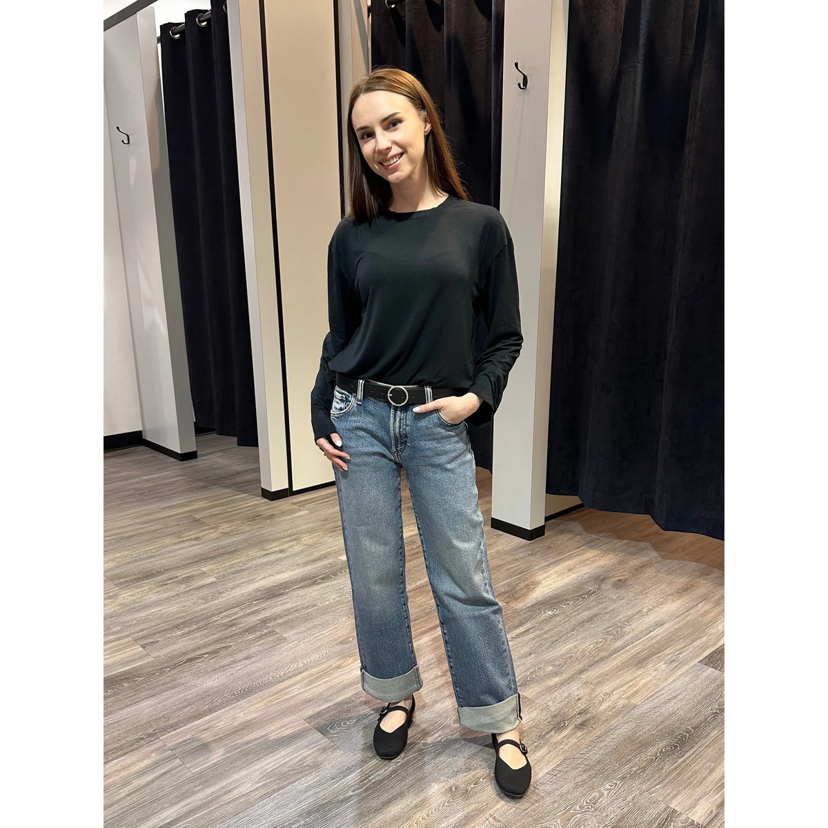 Silver Relaxed Straight Leg in Willow