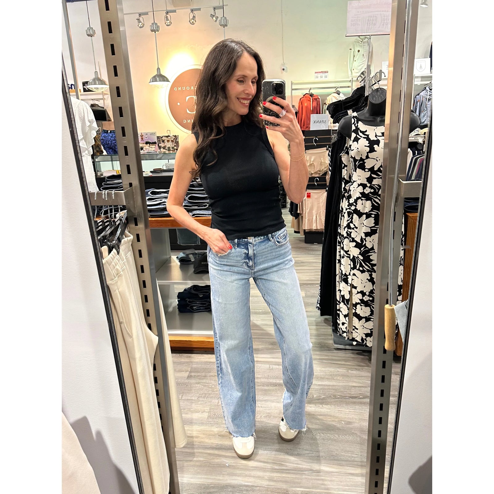 Flying Monkey Modernity Raw Hem High Rise Wide Leg