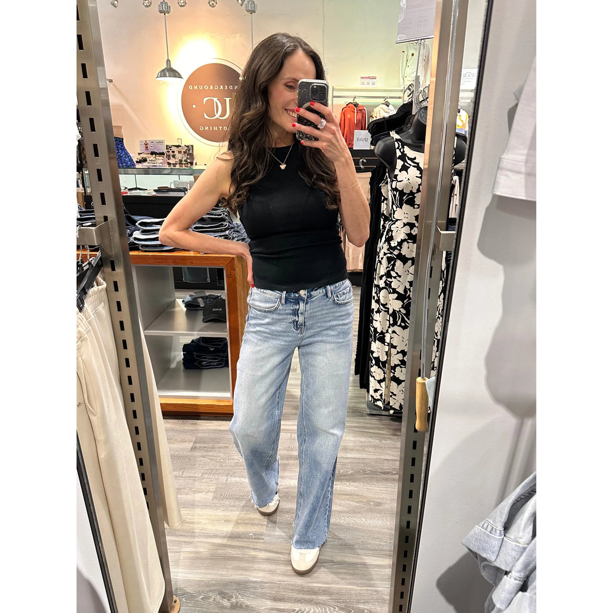 Flying Monkey Modernity Raw Hem High Rise Wide Leg