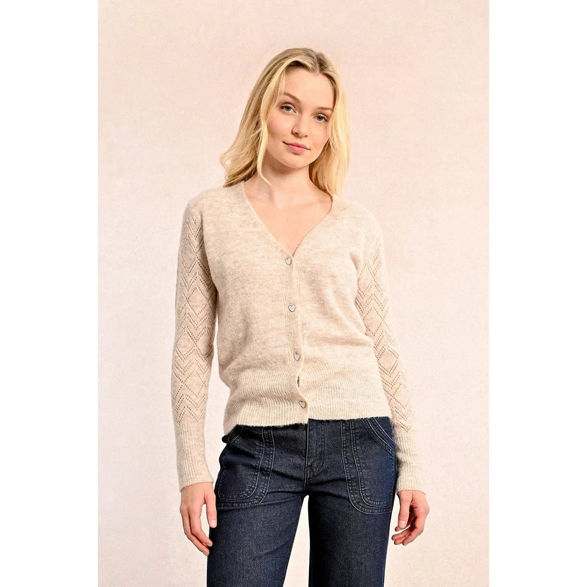 Molly Bracken OpenWork Knit Cardigan