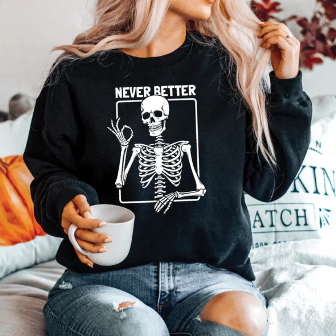 Never Better Crew Sweater