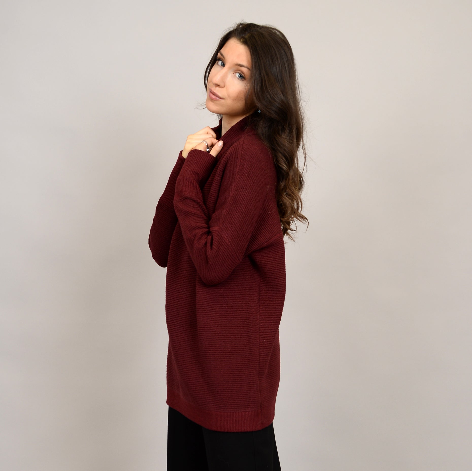 Ottoman Mock Neck Sweater