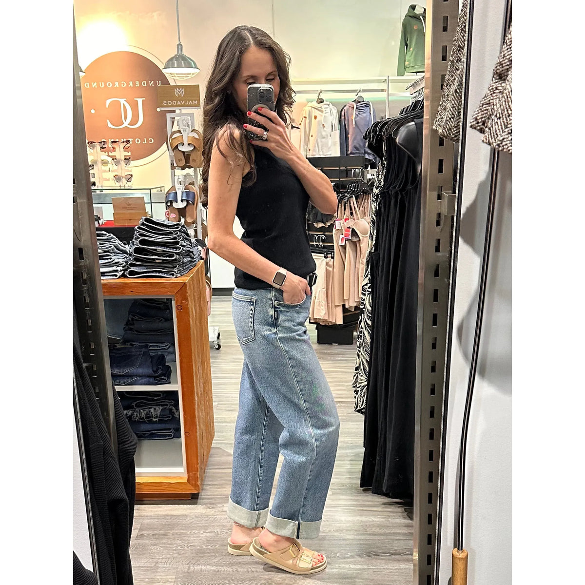 Silver Relaxed Straight Leg in Willow