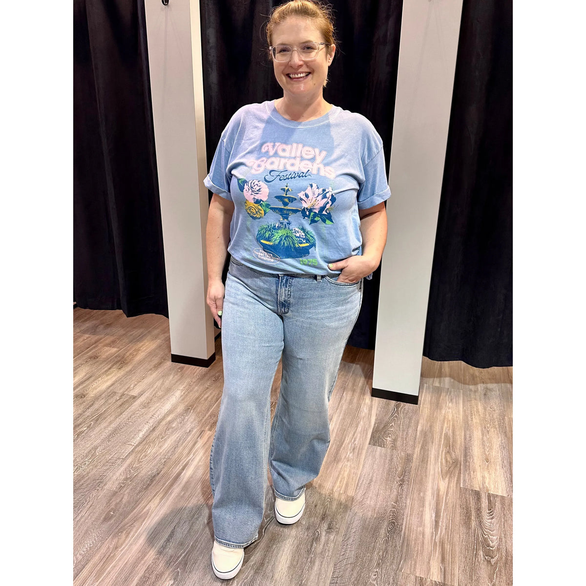 Silver V Front Wide Leg Pant