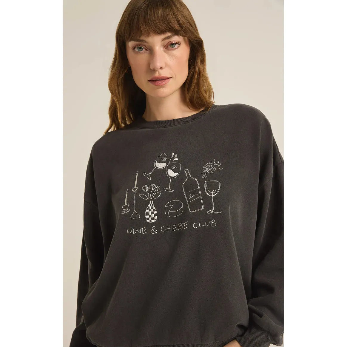 Z Supply Wine Club Sunday SweatShirt