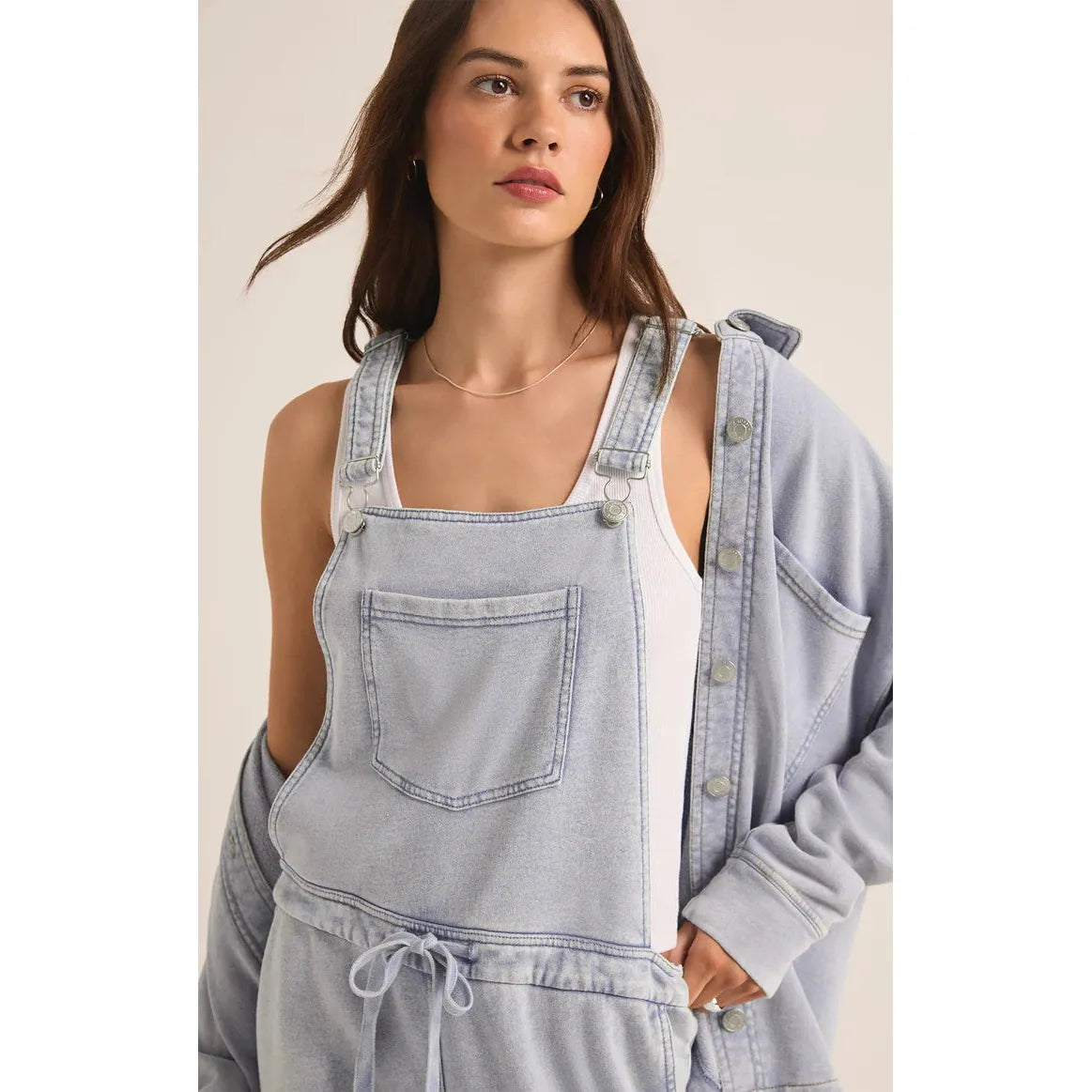 Z Supply Knit Denim Overall