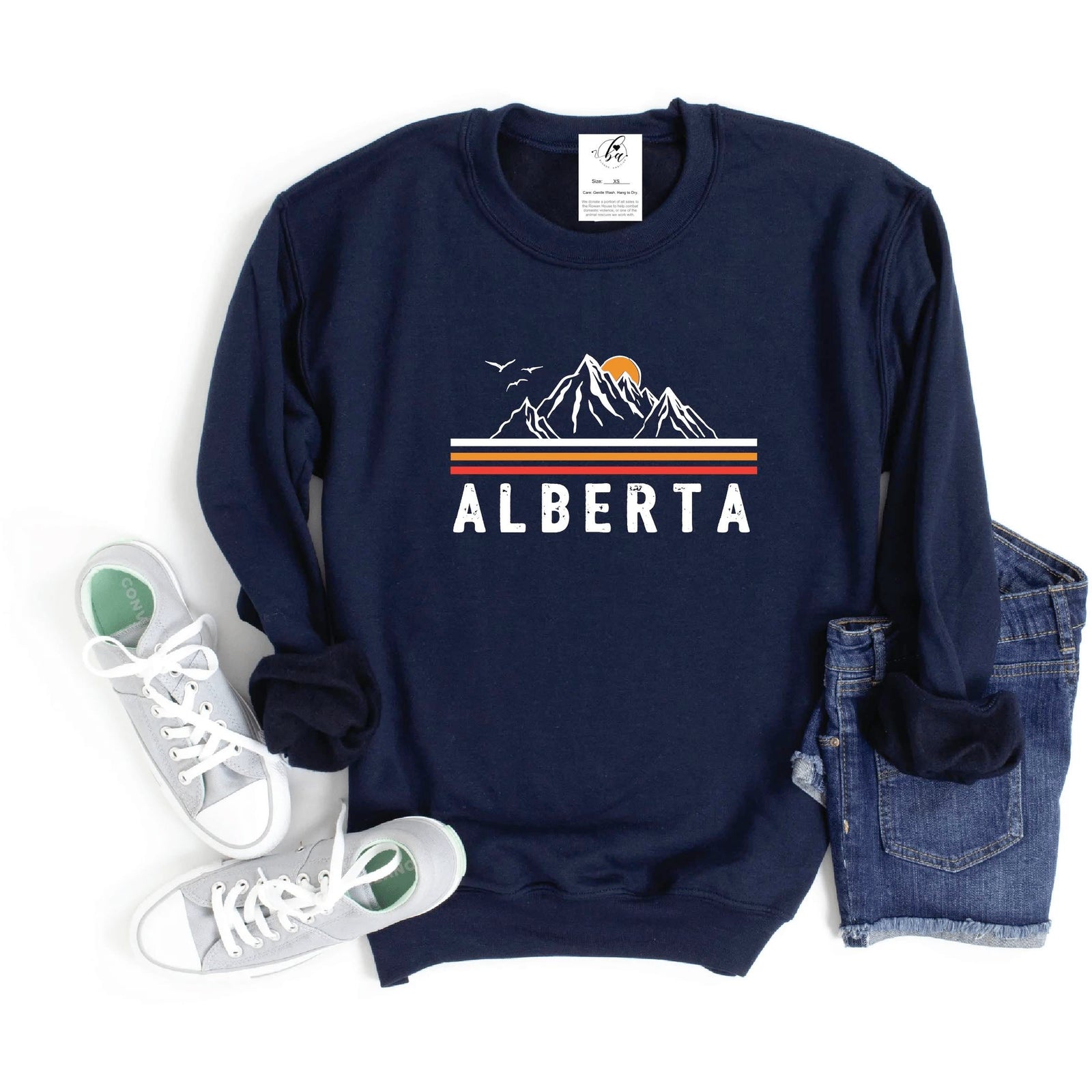 Blonde Ambition Navy / XS Alberta Cozy Crew