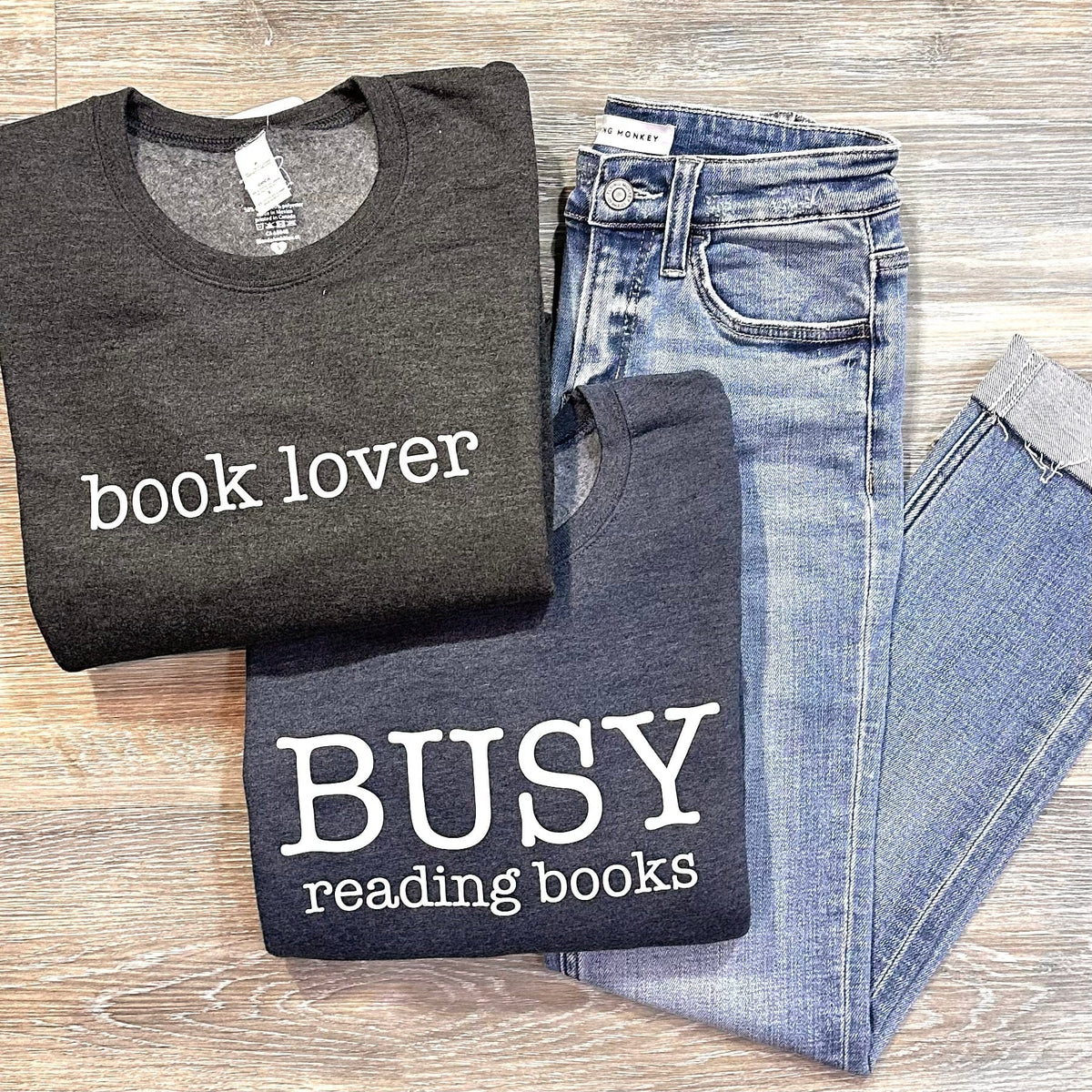 Blonde Ambition Busy Reading Books Navy Crew