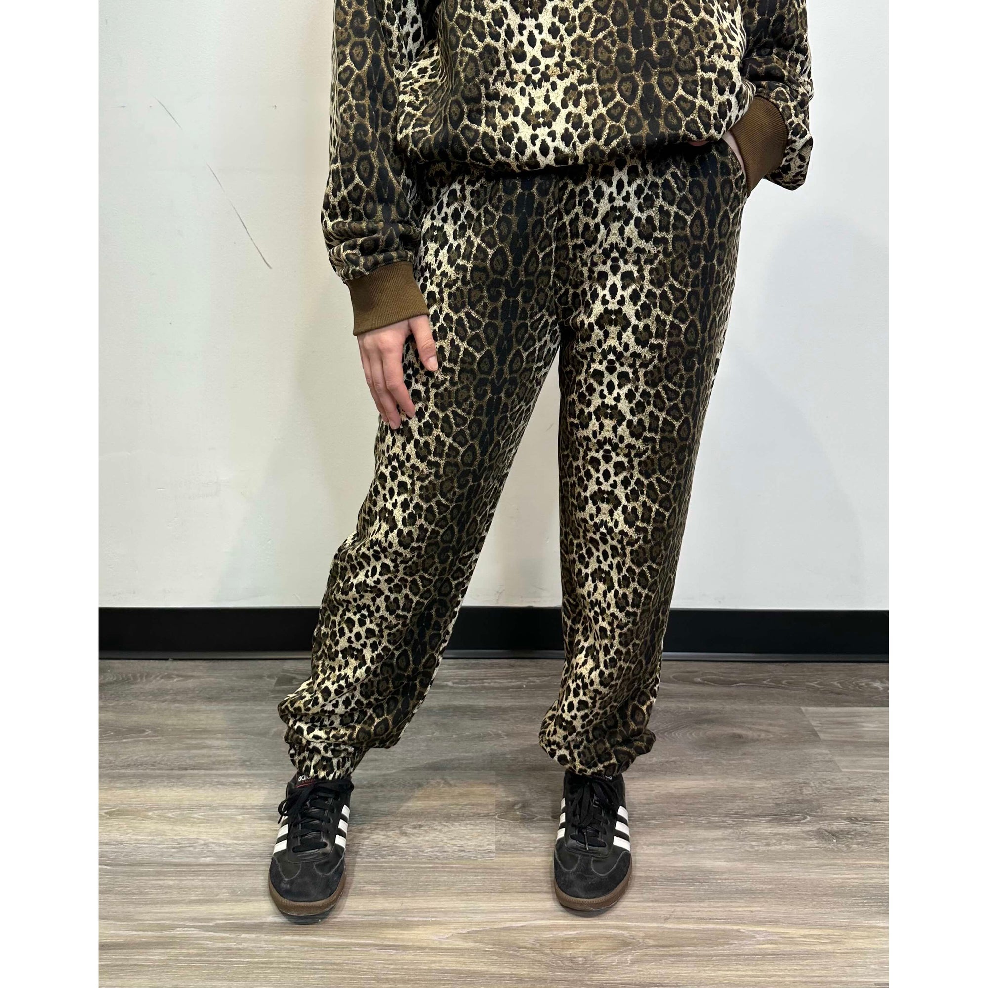 Brunette the Label Oversized Jogger Leopard