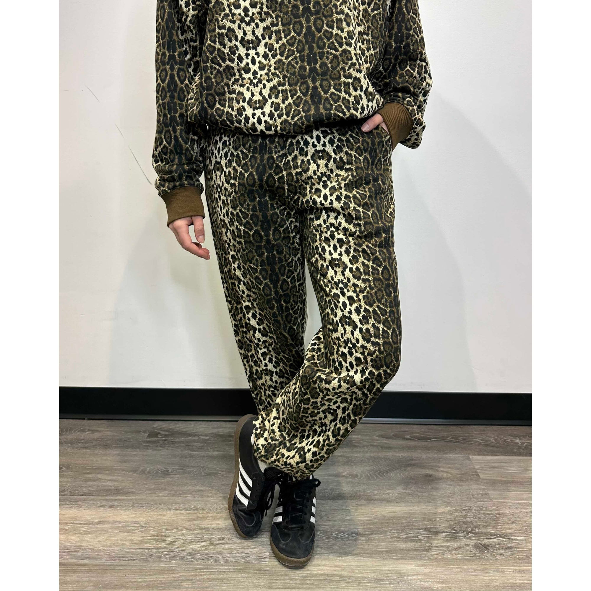 Brunette the Label Oversized Jogger Leopard